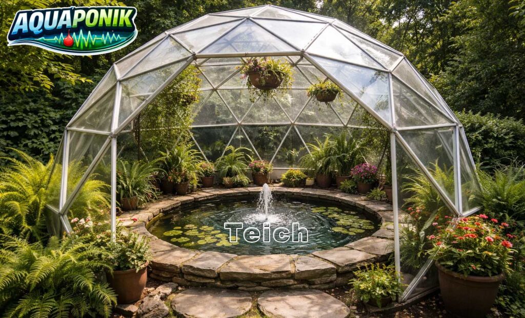 Geodaetischer Dom mit AquaPonik Tank