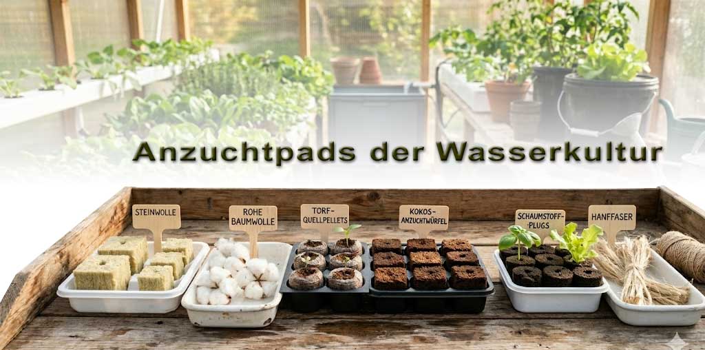 Anzuchtpads der Wasserkultur