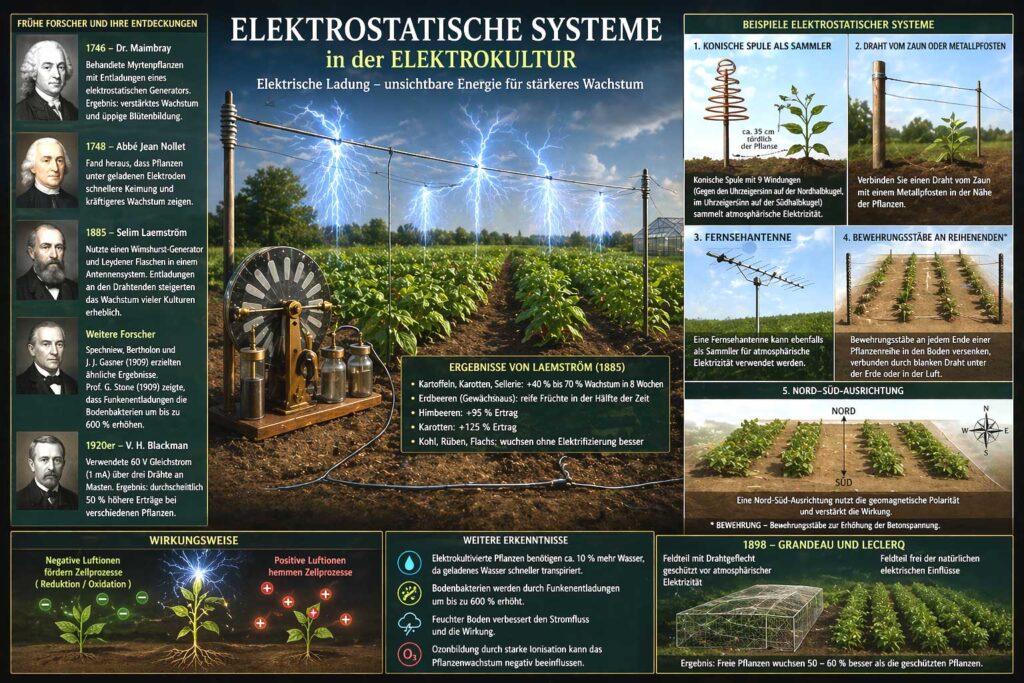 ELEKTROSTATISCHE SYSTEME der ElektroKultur 